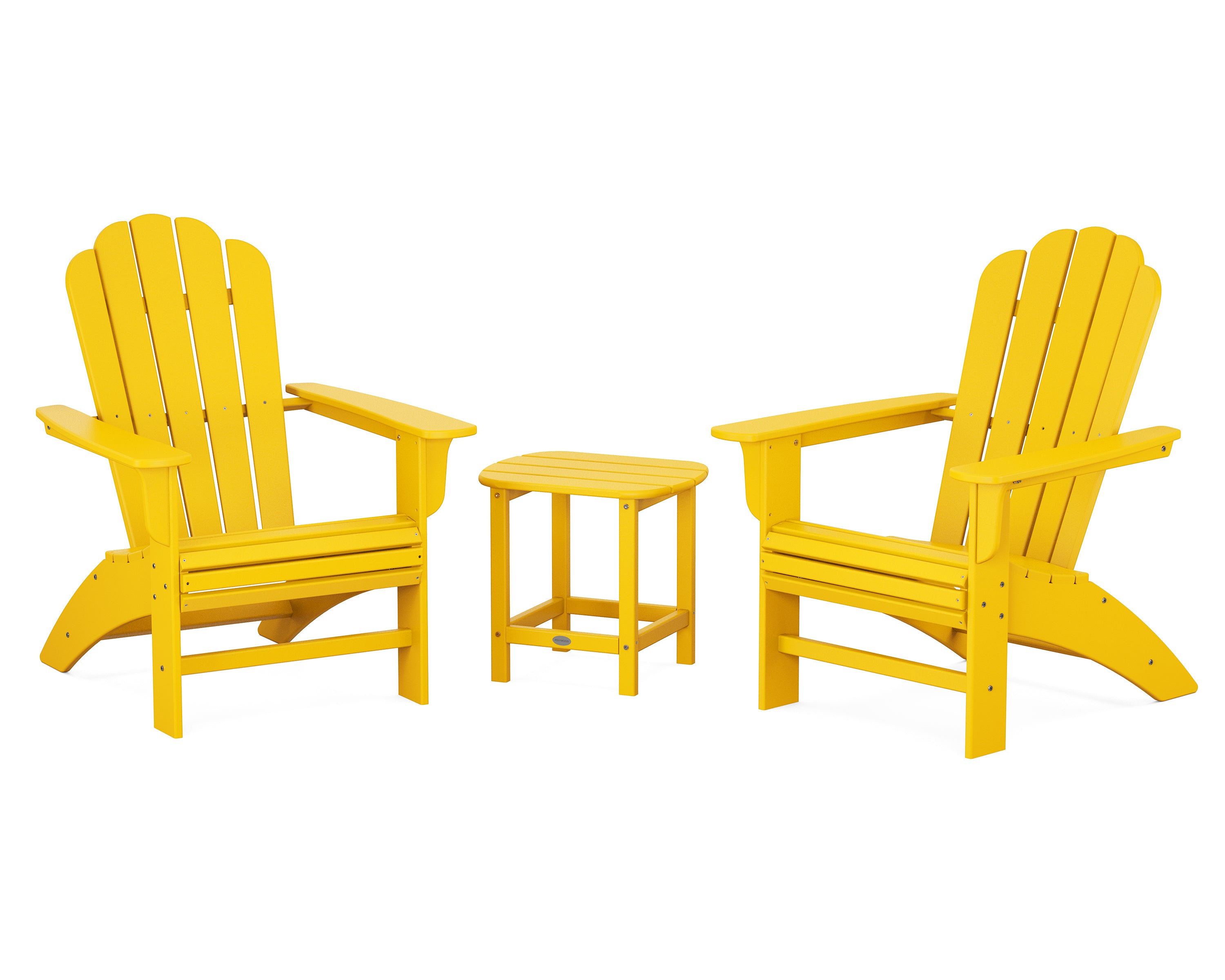 POLYWOOD Country Living Cottage Curveback Adirondack Chair 3-Piece Set