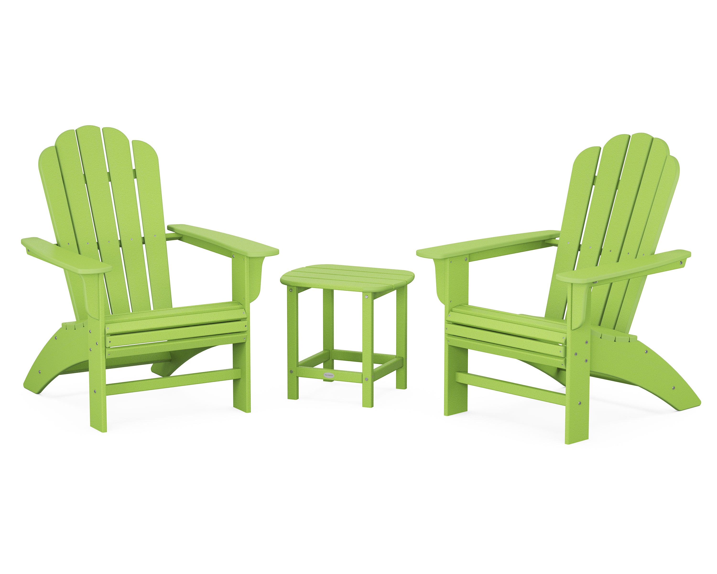 POLYWOOD Country Living Cottage Curveback Adirondack Chair 3-Piece Set