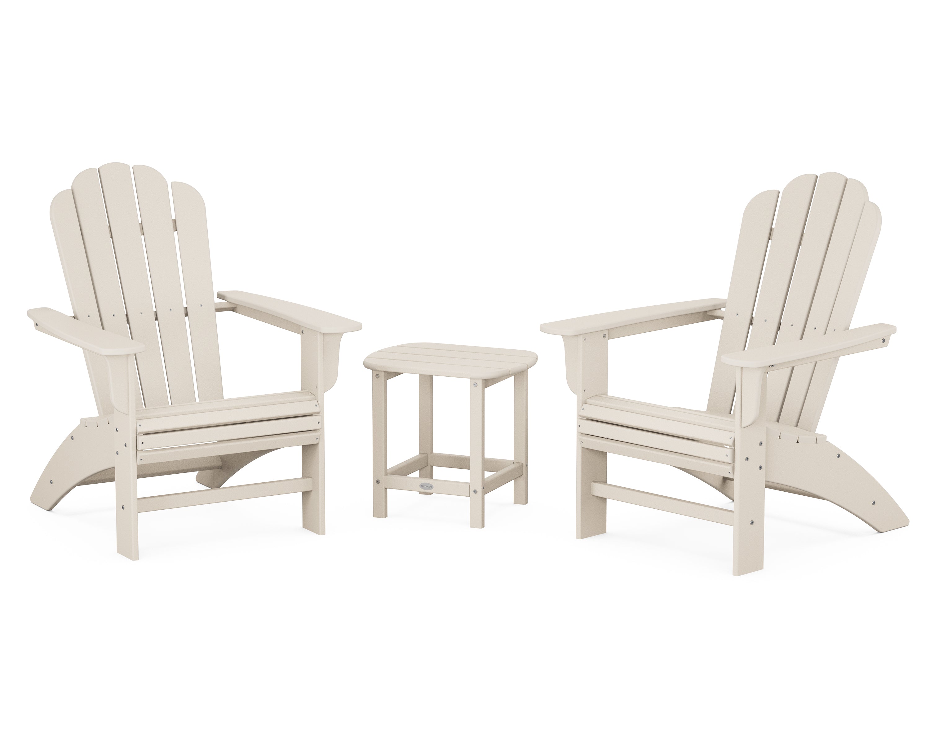 POLYWOOD Country Living Cottage Curveback Adirondack Chair 3-Piece Set