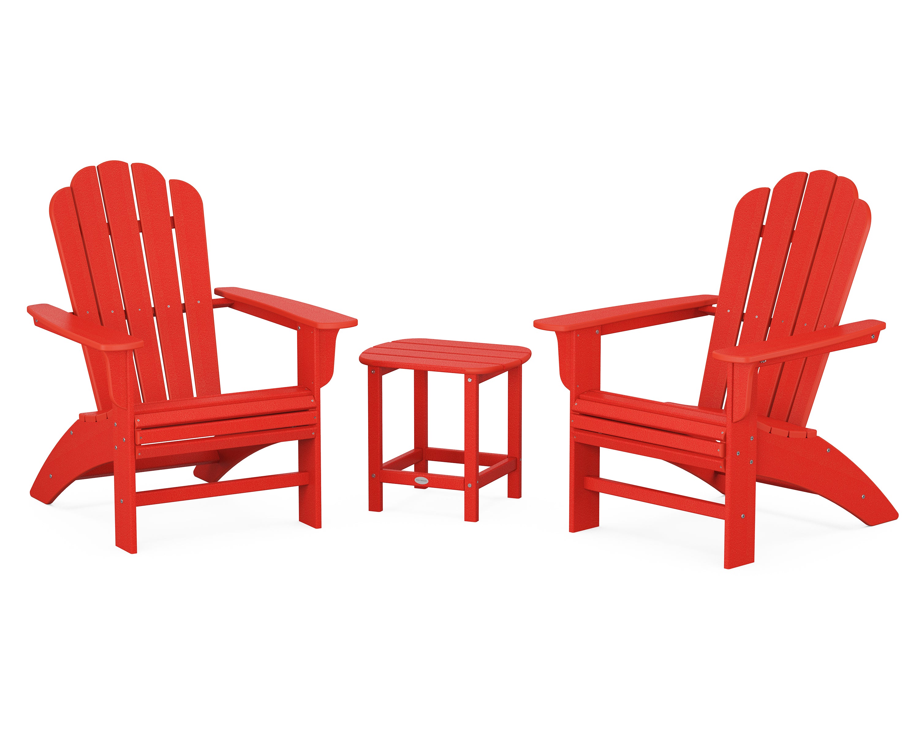 POLYWOOD Country Living Cottage Curveback Adirondack Chair 3-Piece Set