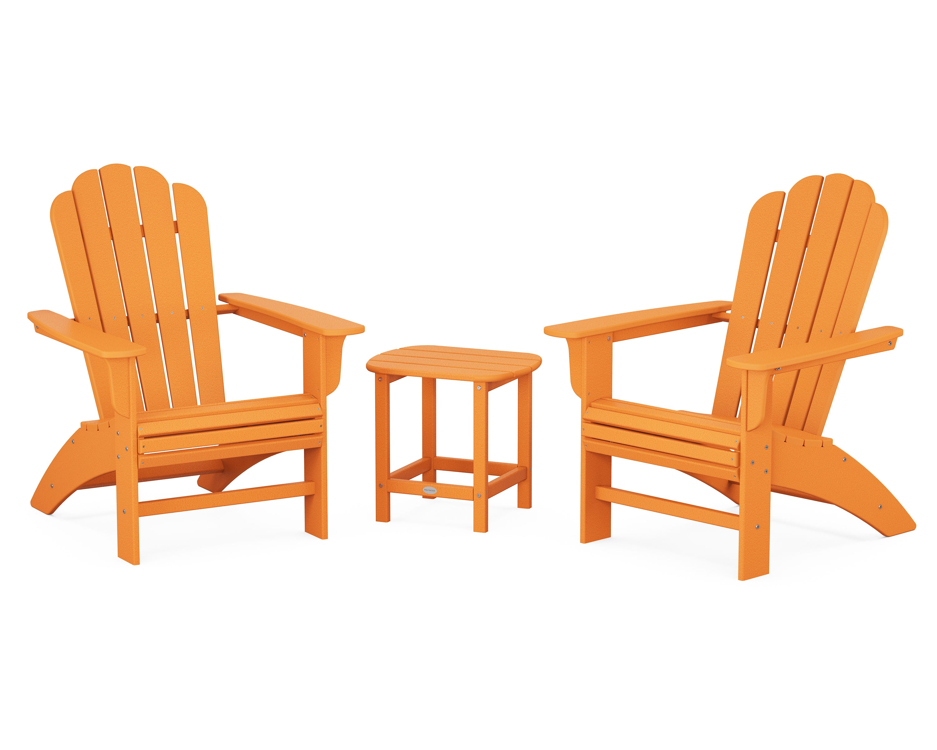 POLYWOOD Country Living Cottage Curveback Adirondack Chair 3-Piece Set