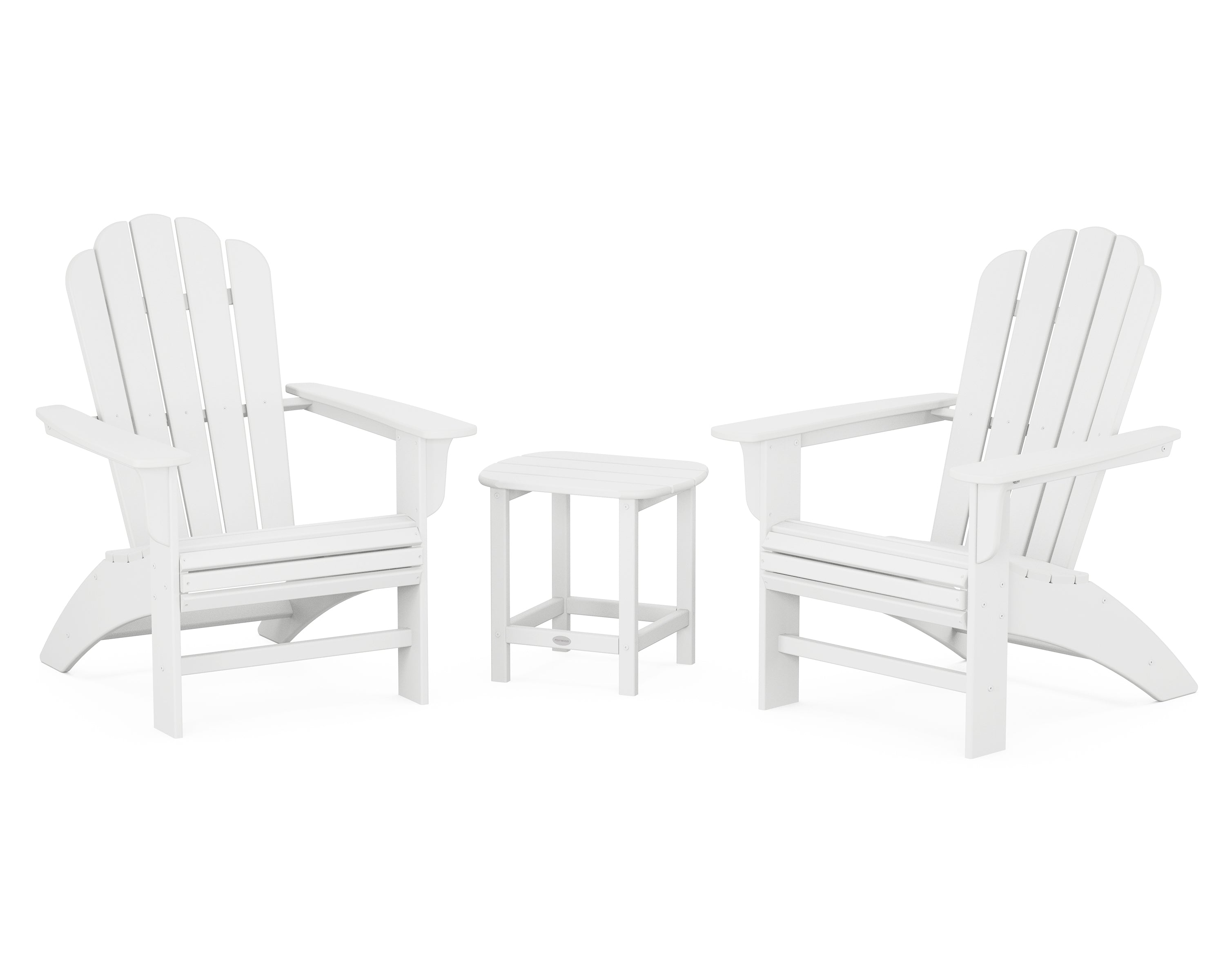 POLYWOOD Country Living Cottage Curveback Adirondack Chair 3-Piece Set