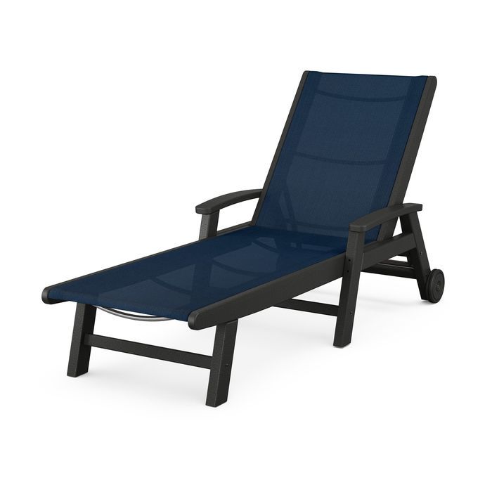 POLYWOOD Coastal Chaise with Wheels