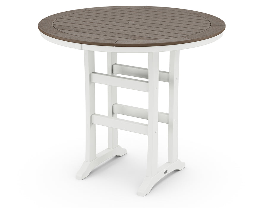 POLYWOOD Nautical Trestle 48" Round Bar Table