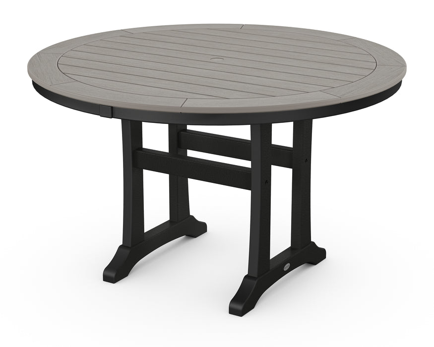 POLYWOOD Nautical Trestle 48" Round Dining Table