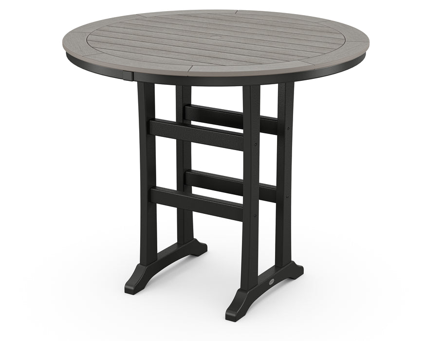 POLYWOOD Nautical Trestle 48" Round Bar Table