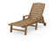 POLYWOOD Nautical Chaise w/ Arms & Wheels - Stackable
