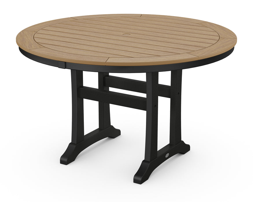 POLYWOOD Nautical Trestle 48" Round Dining Table