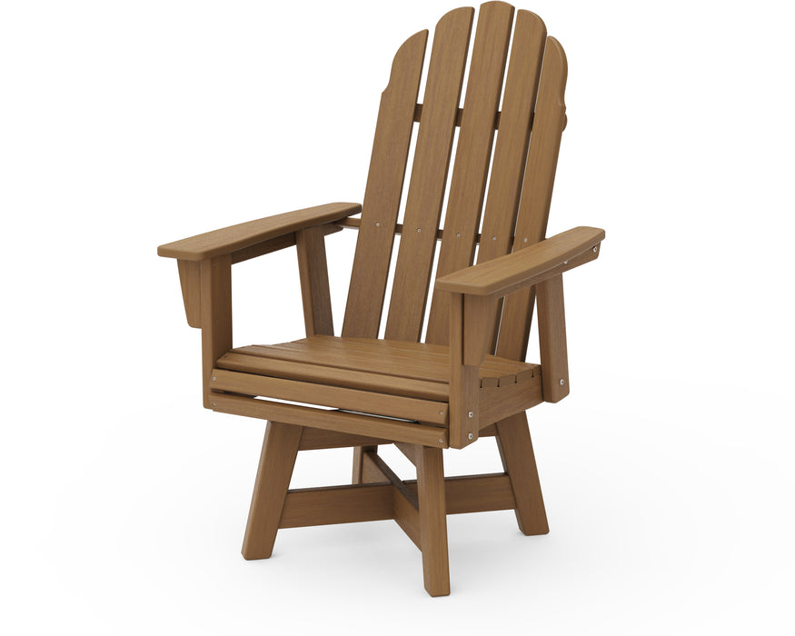 POLYWOOD Vineyard Curveback Adirondack Swivel Dining Chair