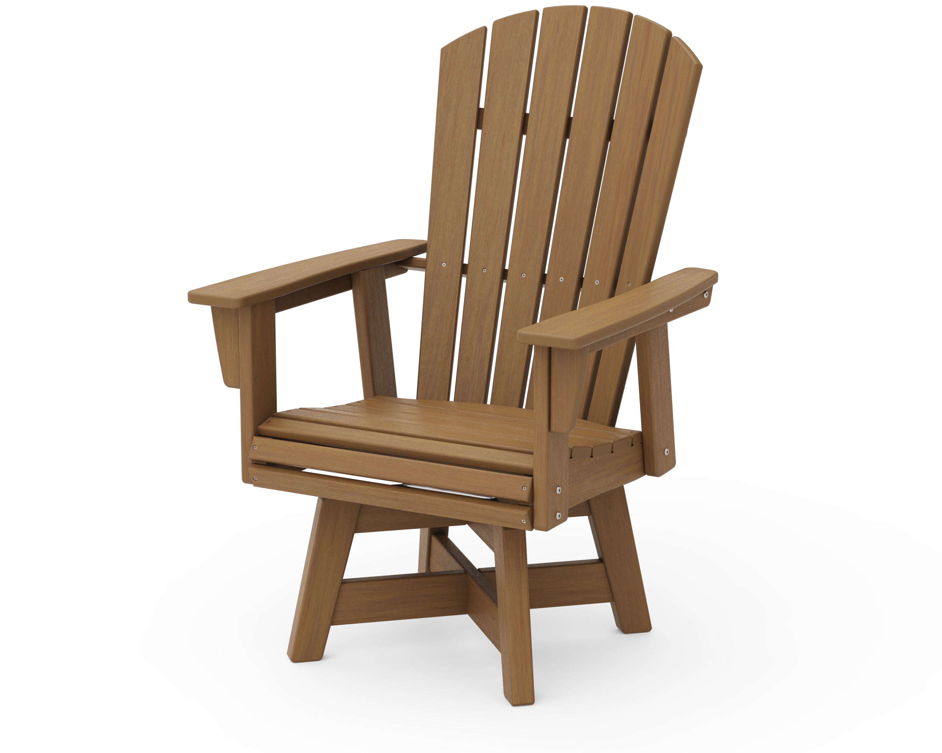 POLYWOOD Nautical Curveback Adirondack Swivel Dining Chair