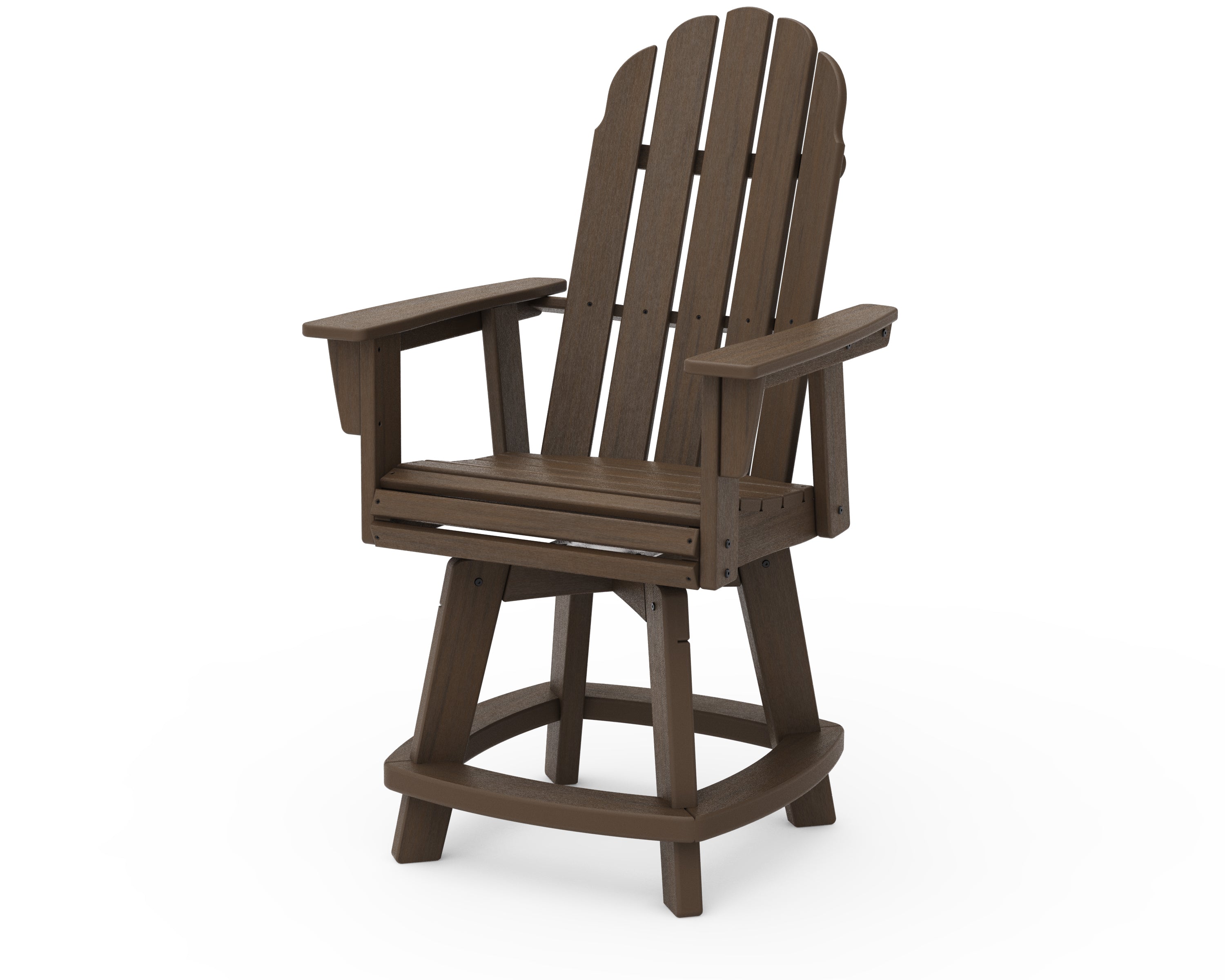 POLYWOOD Vineyard Curveback Adirondack Swivel Counter Chair