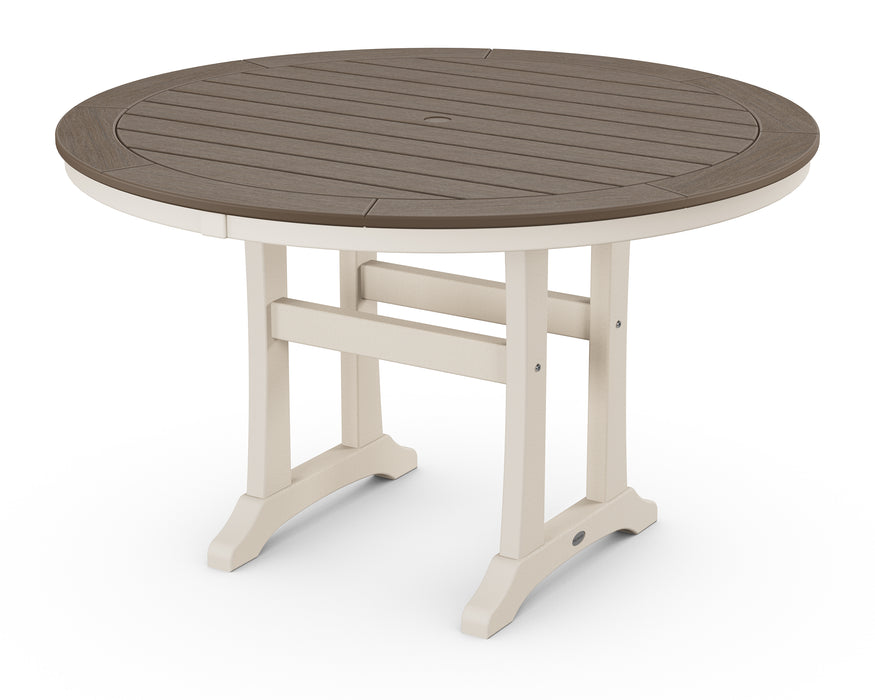 POLYWOOD Nautical Trestle 48" Round Dining Table
