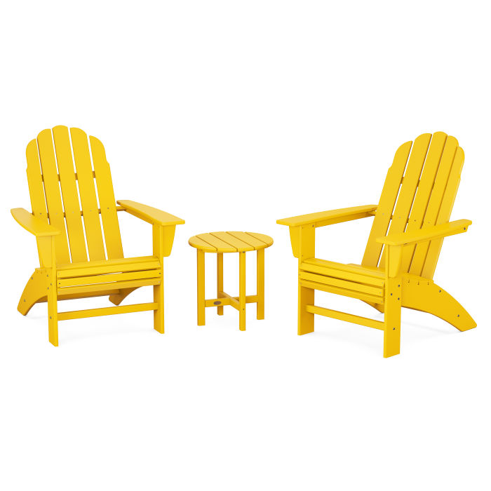 POLYWOOD Vineyard 3-Piece Curveback Adirondack Set
