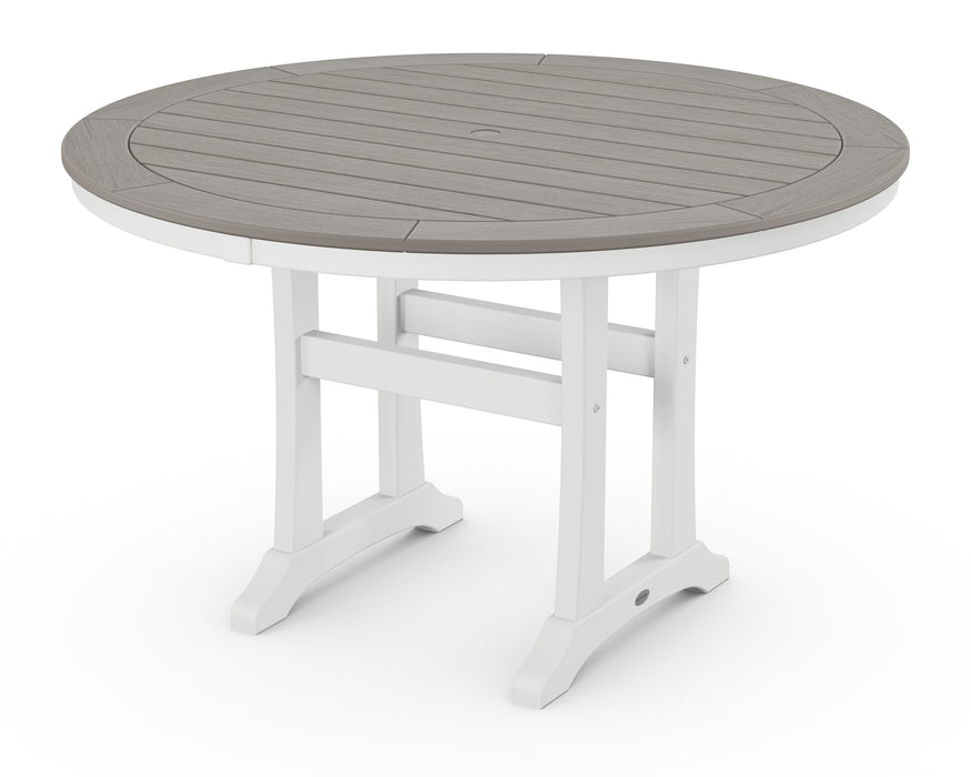 POLYWOOD Nautical Trestle 48" Round Dining Table