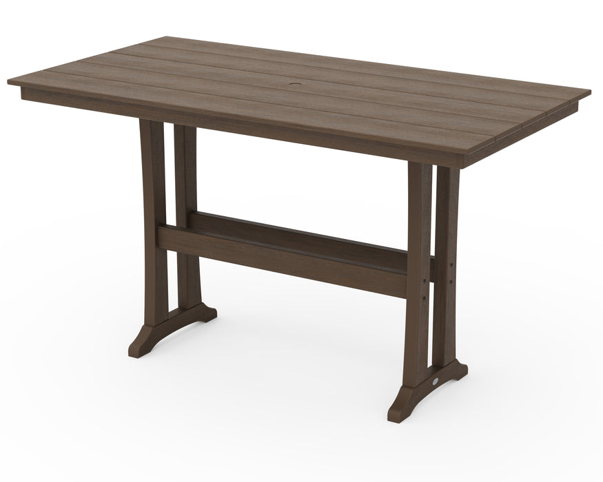 POLYWOOD Farmhouse Trestle 37" x 72" Bar Table