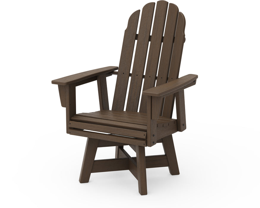 POLYWOOD Vineyard Curveback Adirondack Swivel Dining Chair