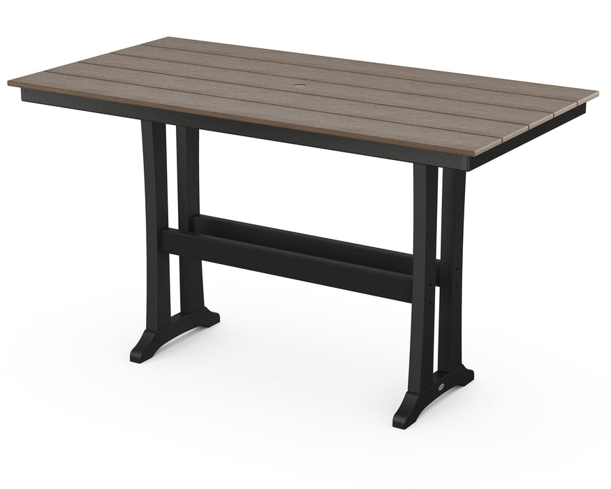 POLYWOOD Farmhouse Trestle 37" x 72" Bar Table