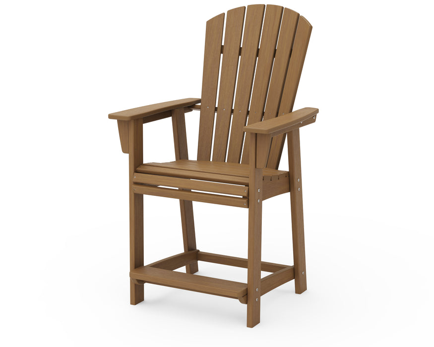 POLYWOOD Nautical Curveback Adirondack Counter Chair