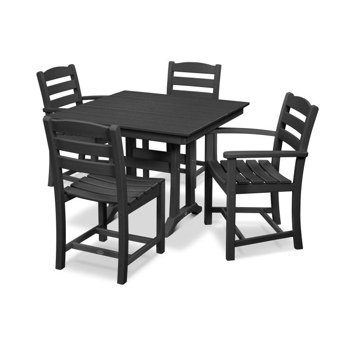 POLYWOOD La Casa Café 5-Piece Farmhouse Trestle Dining Set