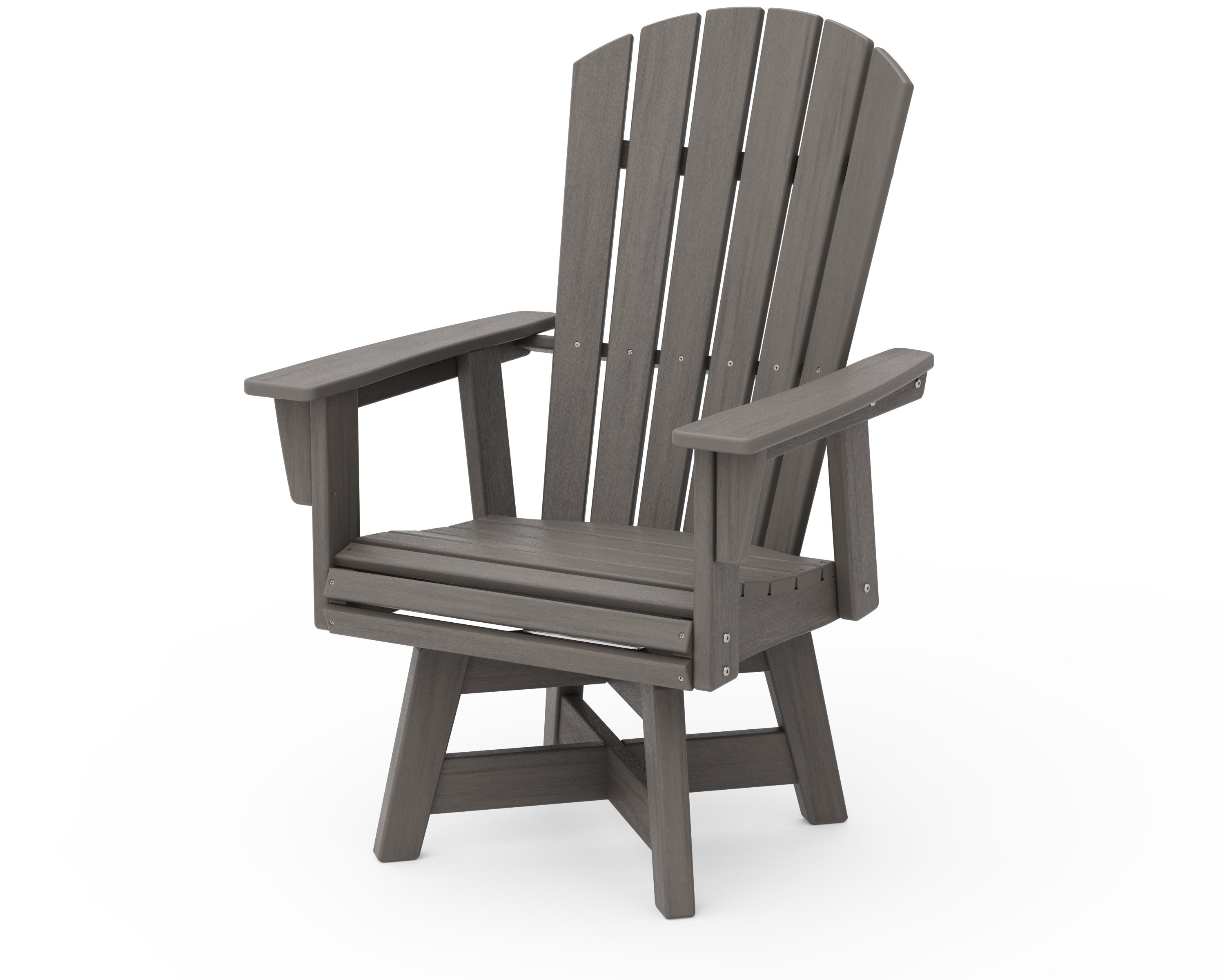 POLYWOOD Nautical Curveback Adirondack Swivel Dining Chair