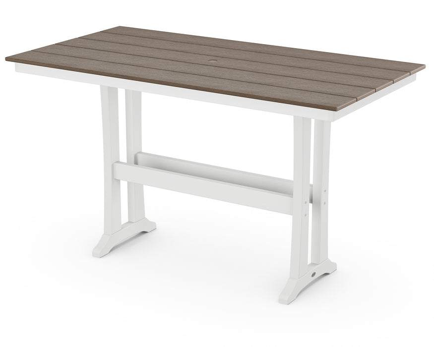 POLYWOOD Farmhouse Trestle 37" x 72" Bar Table
