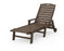 POLYWOOD Nautical Chaise w/ Arms & Wheels - Stackable