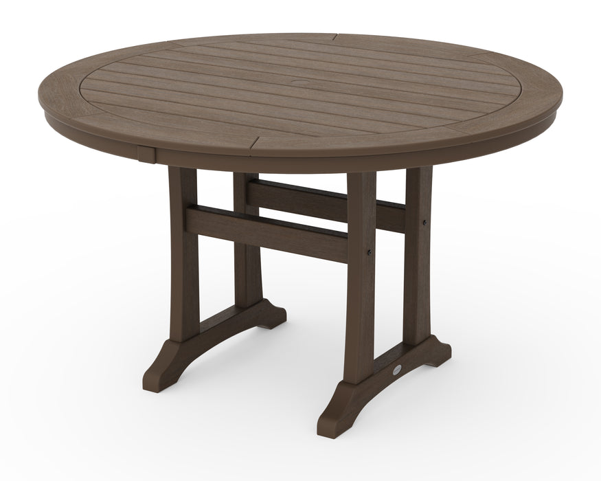 POLYWOOD Nautical Trestle 48" Round Dining Table