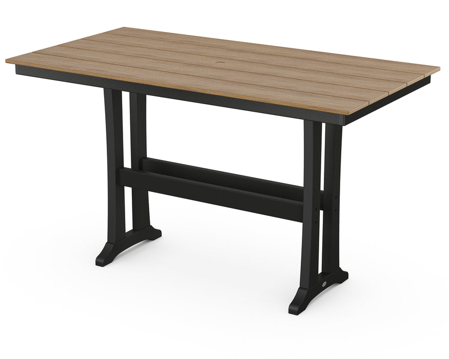 POLYWOOD Farmhouse Trestle 37" x 72" Bar Table