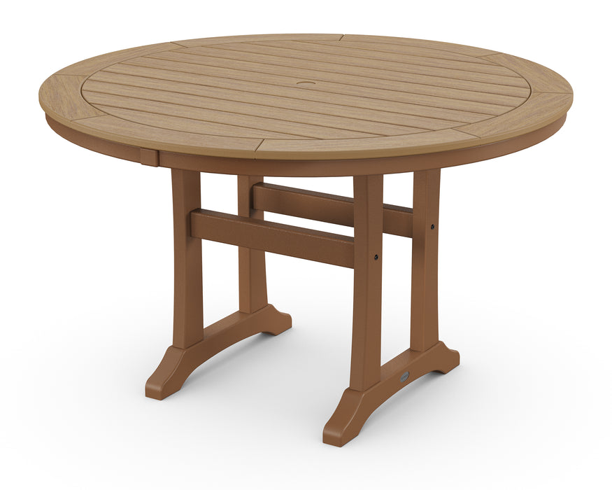 POLYWOOD Nautical Trestle 48" Round Dining Table