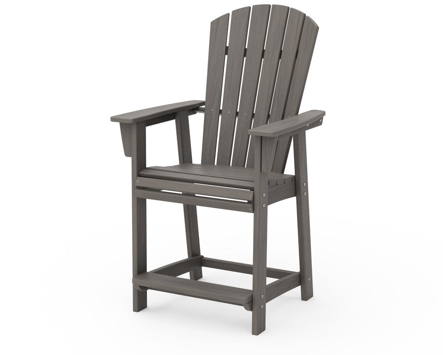 POLYWOOD Nautical Curveback Adirondack Counter Chair