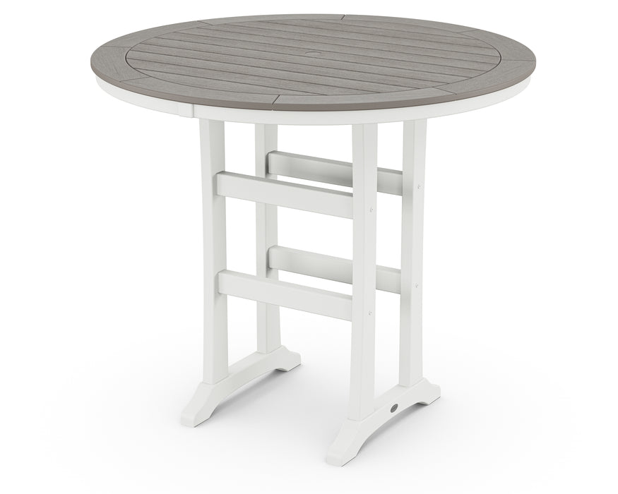 POLYWOOD Nautical Trestle 48" Round Bar Table
