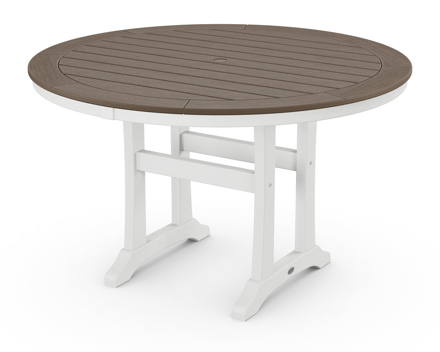 POLYWOOD Nautical Trestle 48" Round Dining Table