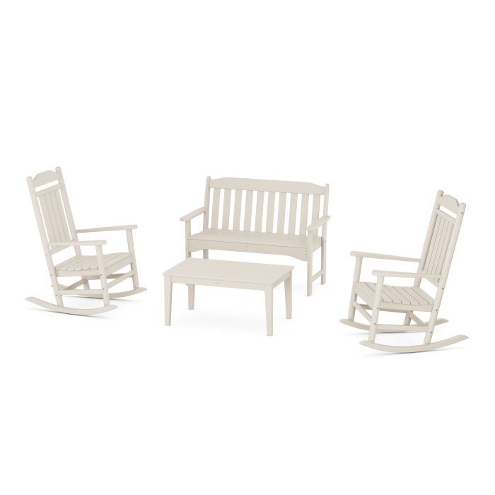 POLYWOOD Country Living Cottage Legacy Rocking Chair 4-Piece Porch Set