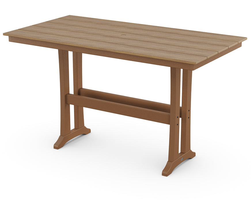 POLYWOOD Farmhouse Trestle 37" x 72" Bar Table