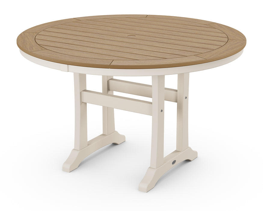 POLYWOOD Nautical Trestle 48" Round Dining Table