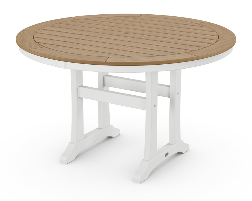 POLYWOOD Nautical Trestle 48" Round Dining Table