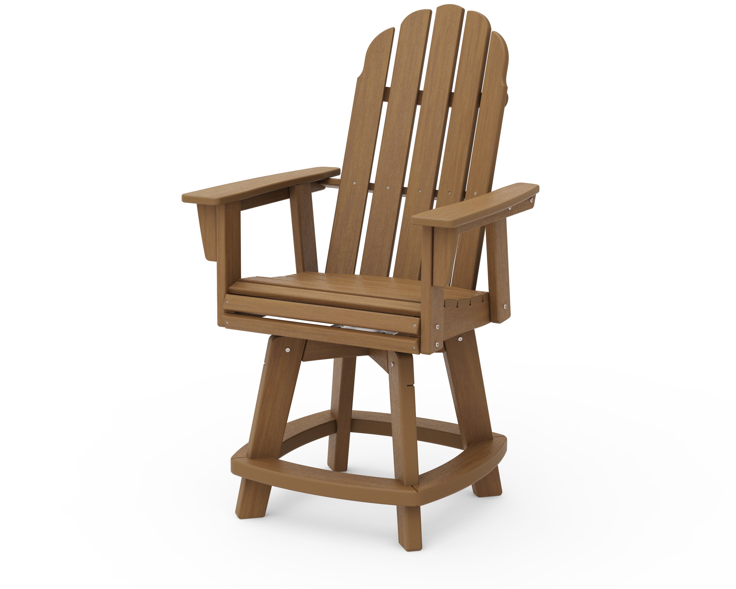 POLYWOOD Vineyard Curveback Adirondack Swivel Counter Chair