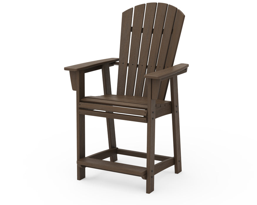 POLYWOOD Nautical Curveback Adirondack Counter Chair