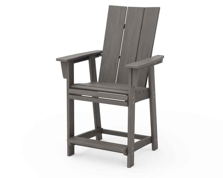 POLYWOOD Modern Curveback Adirondack Counter Chair