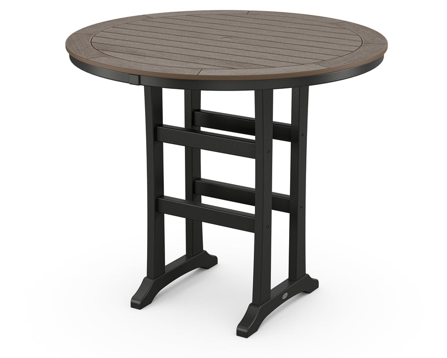 POLYWOOD Nautical Trestle 48" Round Bar Table