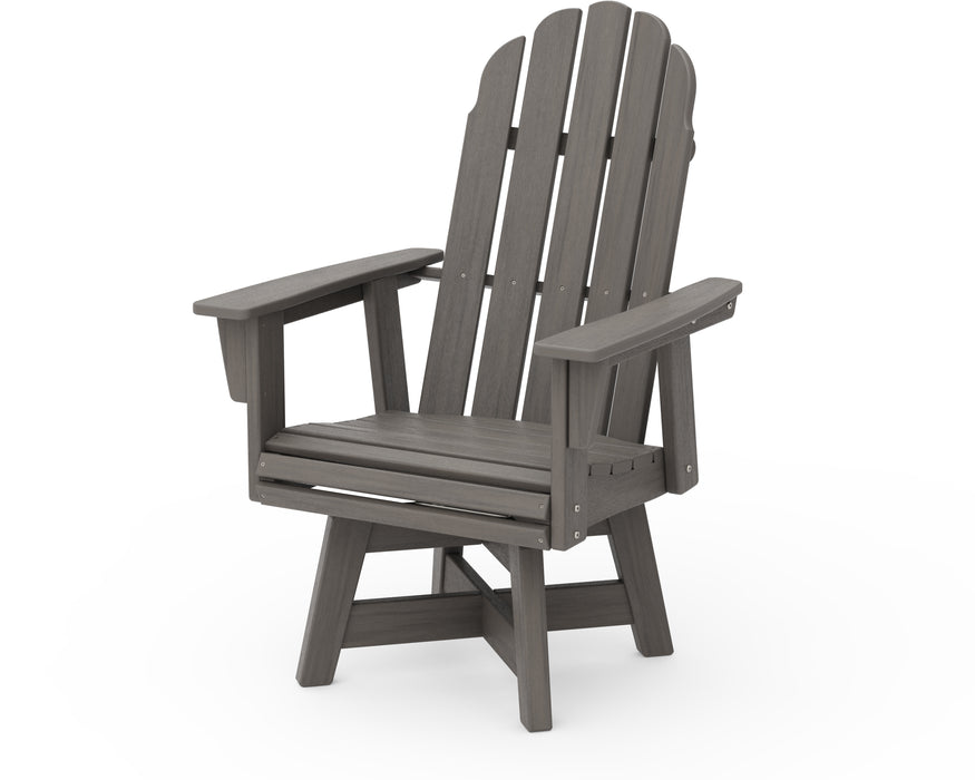 POLYWOOD Vineyard Curveback Adirondack Swivel Dining Chair