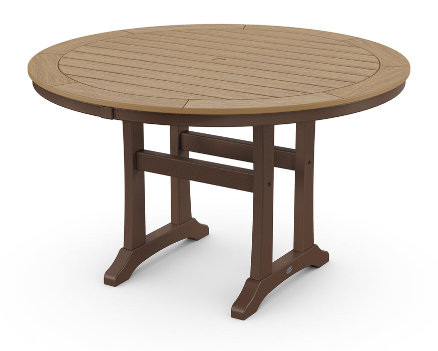 POLYWOOD Nautical Trestle 48" Round Dining Table