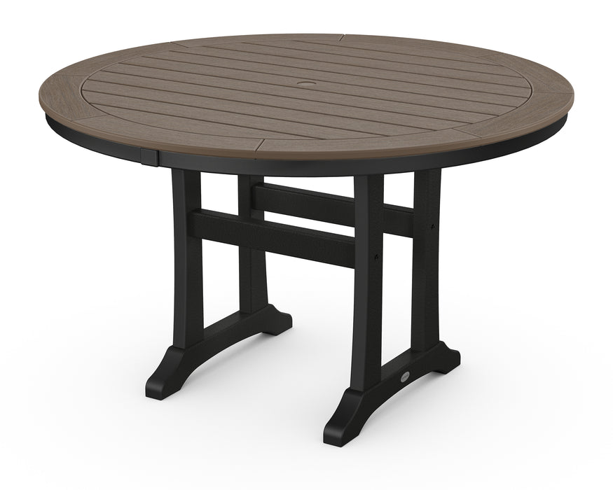 POLYWOOD Nautical Trestle 48" Round Dining Table