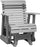 LuxCraft 2' Plain Rollback Glider Chair