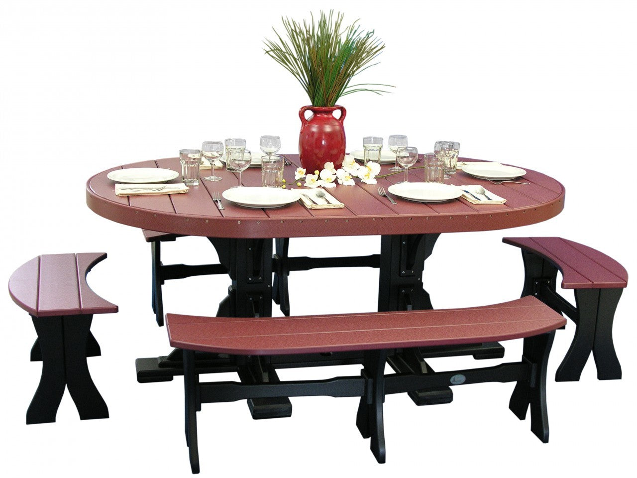 LuxCraft 4' x 6' Oval Table Set #3