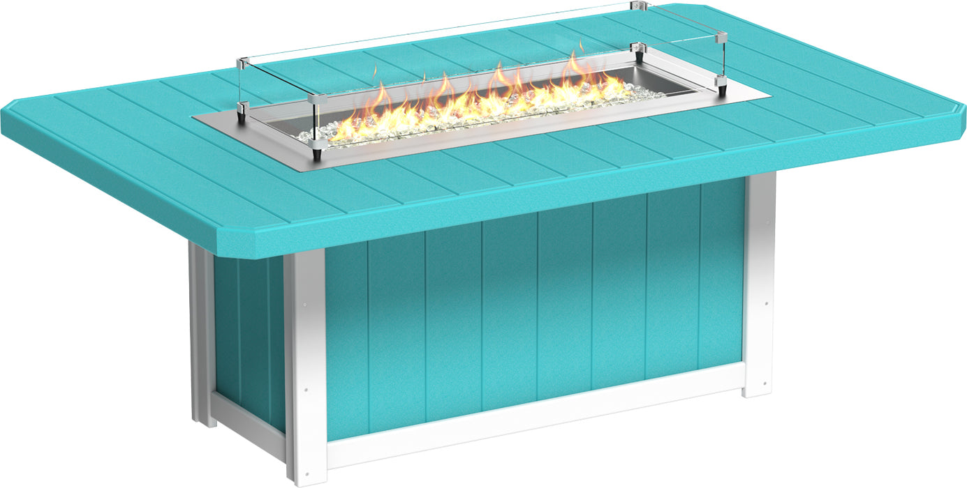 LuxCraft Lumin Fire Table 79″ Rectangular Dining Height
