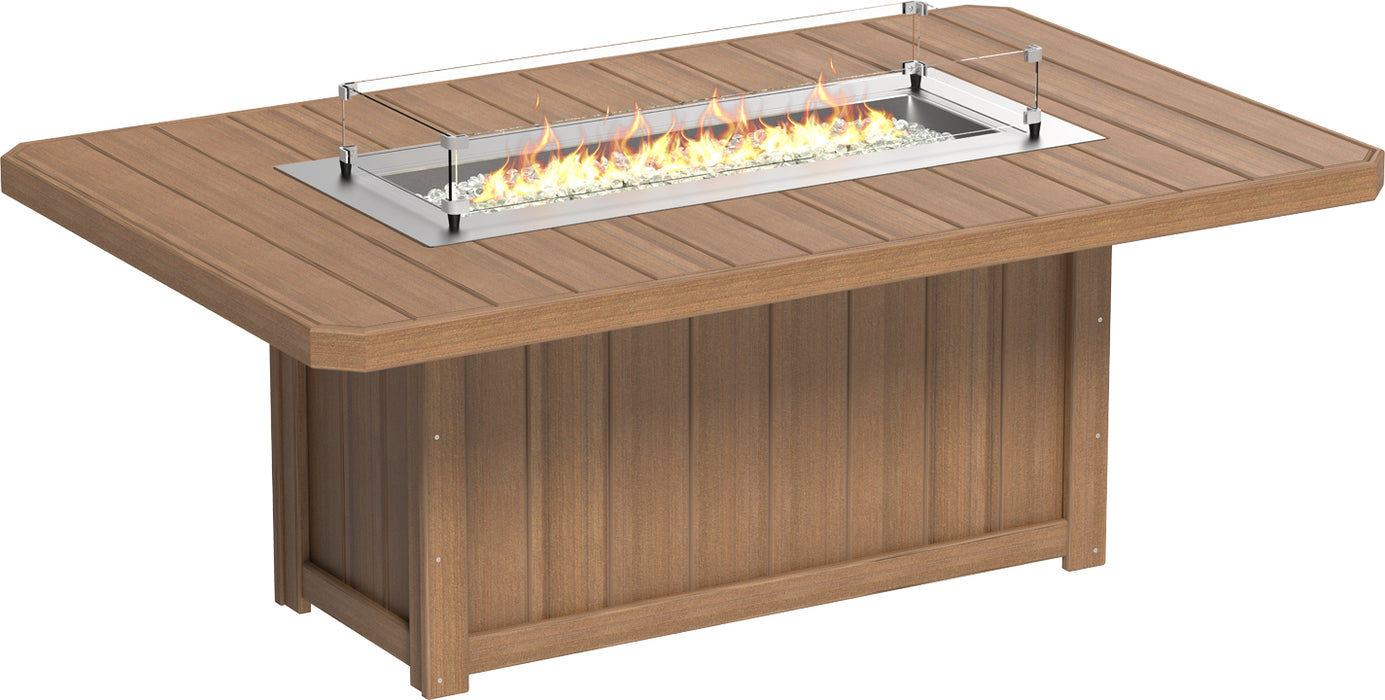 LuxCraft Lumin Fire Table 79″ Rectangular Dining Height