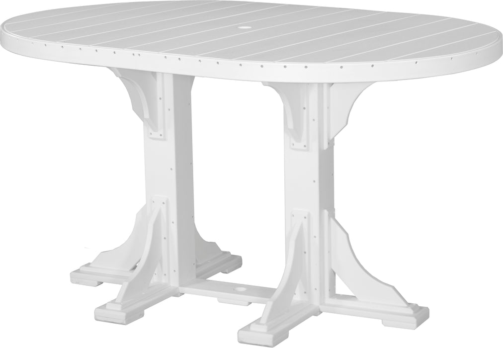 LuxCraft 4' x 6' Oval Table - Bar Height