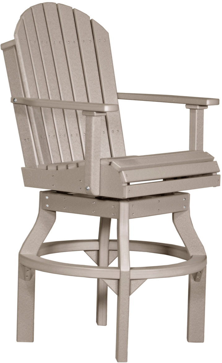 Bar Height Adirondack Swivel Chair- White
