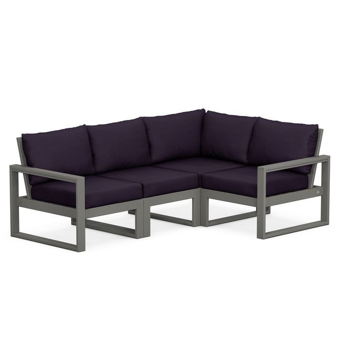 POLYWOOD EDGE 4-Piece Modular Deep Seating Set